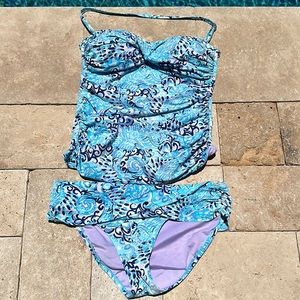 Lilly Pulitzer 2 pc tankini set size 10 beautiful!